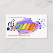 Visitekaartje voor muziekentertainment (Achterkant)