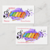 Visitekaartje voor muziekentertainment (Voorkant / Achterkant)