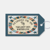 Visitekaartje voor naai- / quiltbedrijf cadeaulabel (Voorkant (Horizontaal))