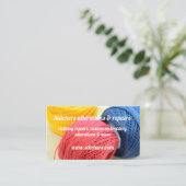 visitekaartje voor naaien en kleding (Staand voorkant)