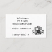 visitekaartje voor naaiwerk (Achterkant)