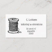 visitekaartje voor naaiwerk (Voorkant)