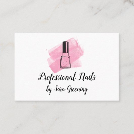 Visitekaartje voor nagelsalon nagels professioneel (Voorkant)