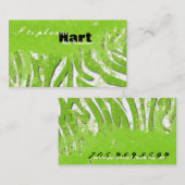 Visitekaartje voor nageltechnicus - Grunge Zebra P (Voorkant / Achterkant)