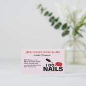 Visitekaartje voor Nail-technicus Gepersonaliseerd Afsprakenkaartje (Staand voorkant)