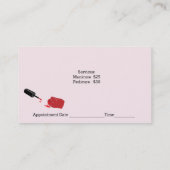 Visitekaartje voor Nail-technicus Gepersonaliseerd Afsprakenkaartje (Achterkant)
