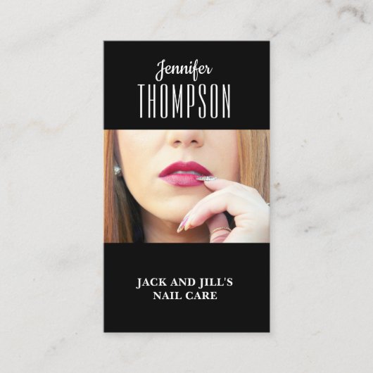 Visitekaartje voor Nail-technicus Gepersonaliseerd Afsprakenkaartje (Voorkant)