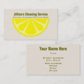 Visitekaartje voor natuurlijke reiniging - Lemon (Voorkant / Achterkant)