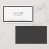 Visitekaartje voor natuurwetenschappen aan de Zwar (Voorkant / Achterkant)