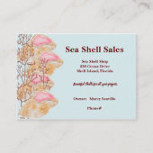 Visitekaartje voor Ocean Shell Shop (Voorkant)