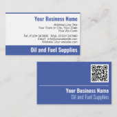 Visitekaartje voor olie- en brandstoftoevoer QR-co (Voorkant / Achterkant)