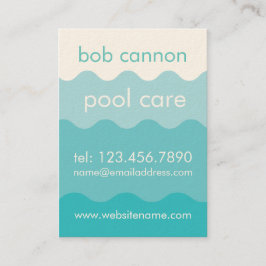 Visitekaartje voor onderhoud van zwembad