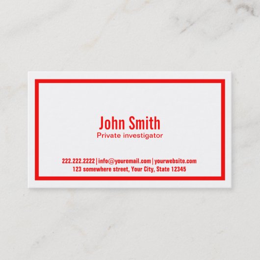 Visitekaartje voor onderzoek aan de Rode Grens (Voorkant)