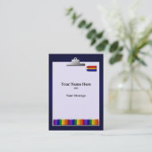 Visitekaartje voor ontwerpopdracht van leerkrachte (Staand voorkant)