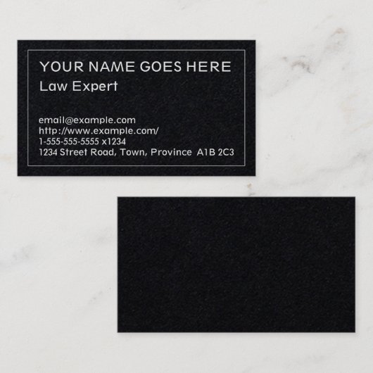 Visitekaartje voor openbare aanklager (Voorkant / Achterkant)