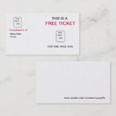 Visitekaartje voor ophaallijn balk (Voorkant / Achterkant)