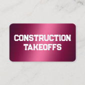 Visitekaartje voor opstijgingen in de bouw (Voorkant)