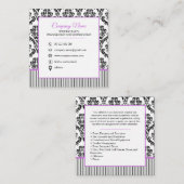 Visitekaartje voor organisatoren van huwelijksfees (Voorkant / Achterkant)