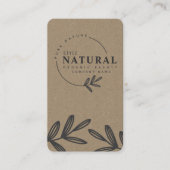 Visitekaartje voor organische schoonheid en cosmet (Voorkant)