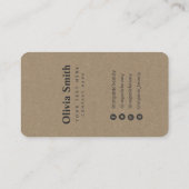 Visitekaartje voor organische schoonheid en cosmet (Achterkant)