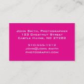 Visitekaartje voor oude camera fotografie (Achterkant)