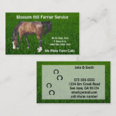 Visitekaartje voor paarden (Voorkant / Achterkant)