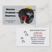 Visitekaartje voor paarden (Voorkant / Achterkant)