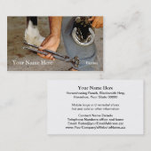 Visitekaartje voor paardenschoeisel (Voorkant / Achterkant)