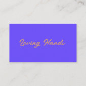 Visitekaartje voor Paarse en gele reiniging (Achterkant)