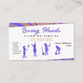 Visitekaartje voor Paarse en gele reiniging (Voorkant)