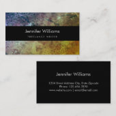 Visitekaartje voor Paarse en groene Waterverf (Voorkant / Achterkant)