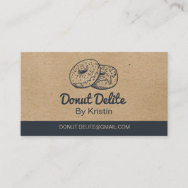 Visitekaartje voor papierdonut