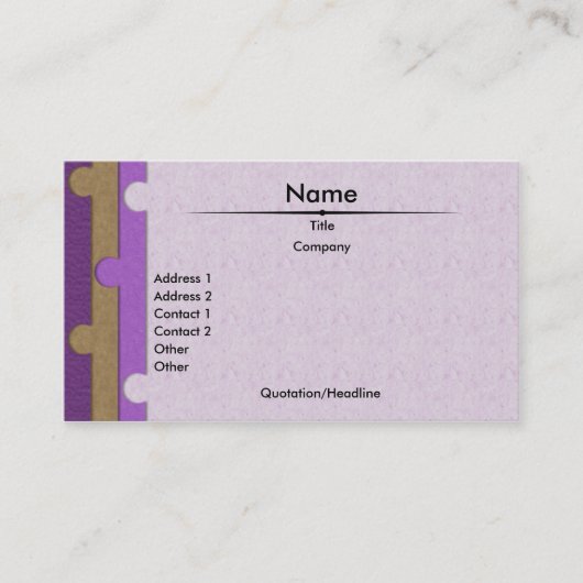 Visitekaartje voor papierponts (Voorkant)