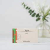 Visitekaartje voor papierponts (Staand voorkant)