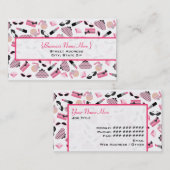 Visitekaartje voor parfumerende en lipstick (Voorkant / Achterkant)