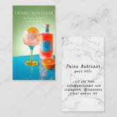 Visitekaartje voor particuliere Bartender Coctails (Voorkant / Achterkant)