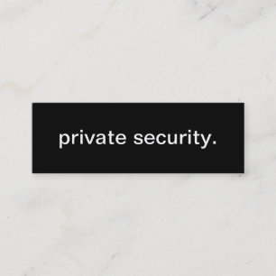 Visitekaartje voor particuliere beveiliging