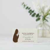 Visitekaartje voor particuliere onderzoekers van b (Staand voorkant)