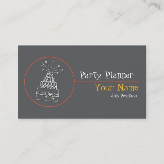 Visitekaartje voor partijplanner (Voorkant)