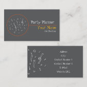 Visitekaartje voor partijplanner (Voorkant / Achterkant)