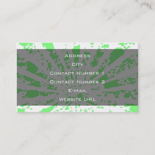 Visitekaartje voor partijplanner (Achterkant)