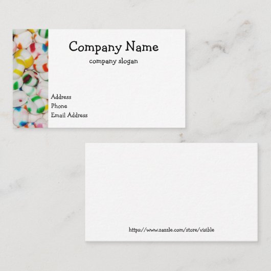 Visitekaartje voor partijplanner (Voorkant / Achterkant)