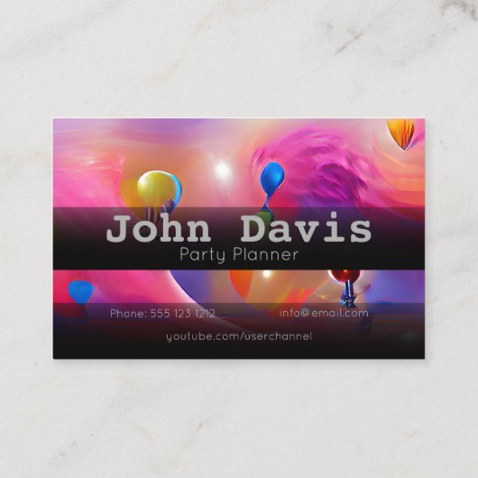 Visitekaartje voor partijplanner (Achterkant)