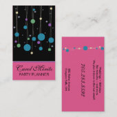 Visitekaartje voor partijplanner - Stippen en ster (Voorkant / Achterkant)