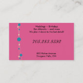 Visitekaartje voor partijplanner - Stippen en ster (Achterkant)