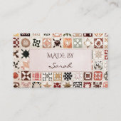 Visitekaartje voor patchwork en kantelen (Voorkant)