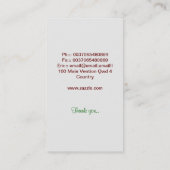 visitekaartje voor pauw-koppel (Achterkant)