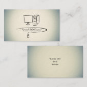 VISITEKAARTJE voor pc-reparatie/technische support (Voorkant / Achterkant)