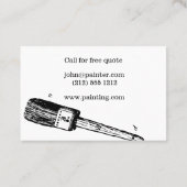 Visitekaartje voor penseelontwerp (Achterkant)