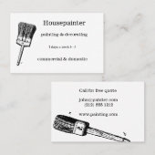 Visitekaartje voor penseelontwerp (Voorkant / Achterkant)